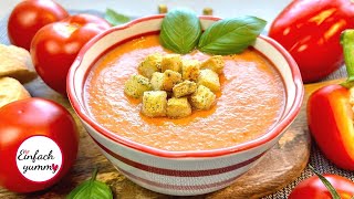 Gazpacho Andalusia  kalte Gemüsesuppe  Tomatensuppe 🍅 mega bei dieser Hitze ☀️ Thermomix® TM6 [upl. by Ashton837]