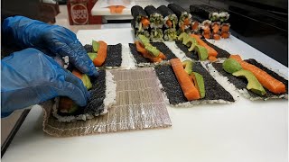 How to Make Sushi with Salmon and Avocado by Sushi Man Santosh [upl. by Nnaeel]