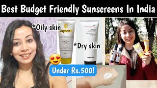 Best Affordable Sunscreens In India 😍 Oily skin Dry Skin Minimalist SPF 50 sunscreen [upl. by Ioab95]