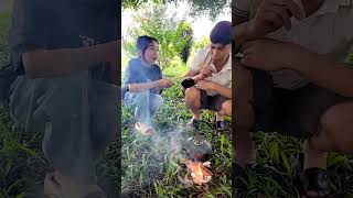 Single mom show SURVIVAL in Forest 🥄🥘camping bushcraft outdoor [upl. by Esiom]