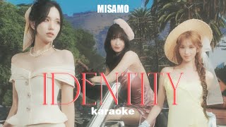 MISAMO Identity  Karaoke with Easy Lyrics RomJapEng [upl. by Torie2]