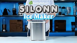 Silonn Countertop Ice Maker A Quick and Easy Way to Make Ice at Home [upl. by Ardnatal]