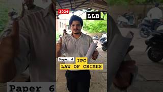 PAPER 6 LAW OF CRIMES ipc llb ballb lawyer advocate penalcode shorts lawstudent shortsfeed [upl. by Vincentia]