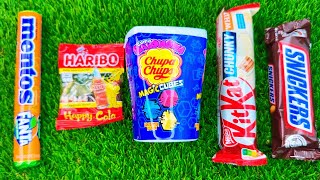 Lollipops Unpacking ASMR 🍭 Chupa Chups amp Mentos amp Haribo amp Snickersamp amp KitKat Satisfying video [upl. by Yruam78]