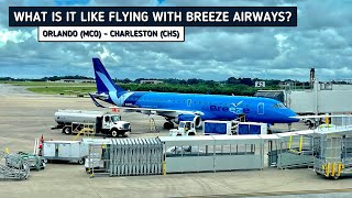 REVIEW  Breeze Airways  Orlando MCO  Charleston CHS  Embraer ERJ190  Economy [upl. by Fishback]