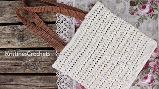 Easy Crochet Puff Stitch Tote Bag Tutorial [upl. by Eudocia]