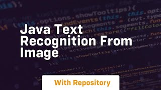 java text recognition from image [upl. by Selby741]