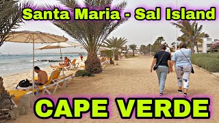 Santa Maria Sal Island  Cape Verde  Walking Tour [upl. by Anya]