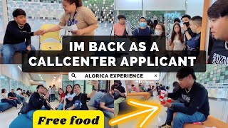 I’m back as a Call Center Applicant in Alorica May Free food  Actual application process [upl. by Eirelav]