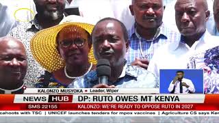 Deputy President Rigathi Gachagua Says President Ruto Owes Mt Kenya [upl. by Hullda]