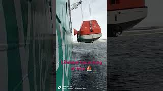 Lifeboat Launching At Sea 😱 trendingnow viral ytshorts [upl. by Sidoma]