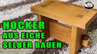 Von der BOHLE zum HOCKER  WoodSpezi [upl. by Ecinreb]