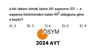 2024 AYT MATEMATİK  FAKTÖRİYEL SORUSU ÇÖZÜMÜ [upl. by Aehsan722]