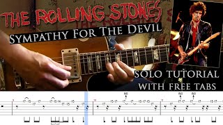 The Rolling Stones  Sympathy For The Devil guitar solo lesson with tablatures and backing tracks [upl. by Thursby]