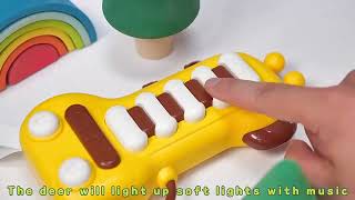 KB061783Giraffe ABS 18M music early education finger piano baby toy guitar [upl. by Nymrak]