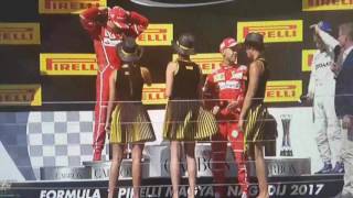 Hungary F1 GP 2017  podium [upl. by Ducan672]