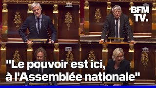 Motion de censure lintégralité des prises de parole à lAssemblée nationale [upl. by Adlen194]