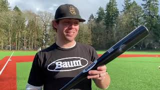 Baseball Bat Bros review the Baum Bat wood bat [upl. by Ardnahs]