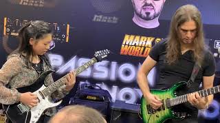 Kiko Loureiro and Lisa X jamming part 2 NAMM 2019 [upl. by Yelnik]