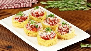 Gebakjes zonder suiker Spaghettimuffins met Gehaktballetjes [upl. by Pond]