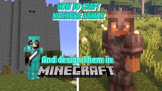 How to craft amp Design netherite armor in Minecraft 2024 July [upl. by Nerag]