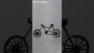 Cycle drawing with M letter 🚳Cycle Drawing technique art draw reels highlights followers [upl. by Shanon]