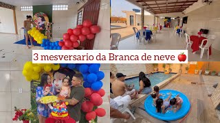 3 MESVERSARIO DA HELOÍSA  BRANCA DE NEVE 🍎 FOI EMOCIONANTE 🥹 [upl. by Otir236]