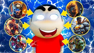 Shinchan Got All Avengers powers amp KILL avengers Multiverse In GTA 5  Shinchan Became Avenger GTA 5 [upl. by Pip307]