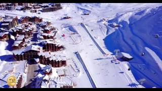 Val Thorens Drone  Ice Driving  Rond Point des Pistes on a Sunny Day 4K [upl. by Photima]