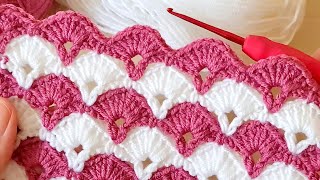 Yapımı çok kolay muhteşem örgü modeli Super Easy Knitting Crochet beybi blanket [upl. by Saleme]