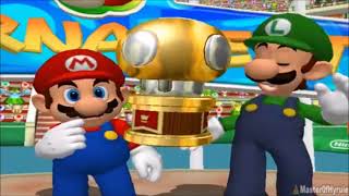 Mario Power Tennis  All Characters Trophy Celebrations with Album Musics Dont Block Video [upl. by Itaws]