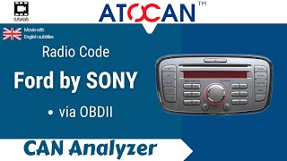 Ford Radio  Reading PIN Code via OBDII by CAN Analyzer [upl. by Angelia]