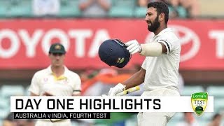 Pujara century puts India in box seat  Fourth Domain Test [upl. by Vachel]