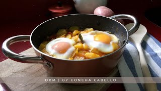 Patatas a la Riojana con Huevos Cuajados [upl. by Annerahs26]