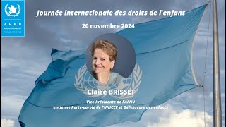 AFNU TV  Journée internationale des droits de lenfant  Mme Claire Brisset [upl. by Lustick]