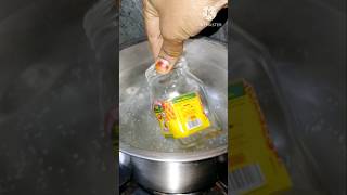 How to Remove stickers in bottles Kitchen useful tip👌TipsampTricks trendingvireshortsytshorts [upl. by Inaflahk]