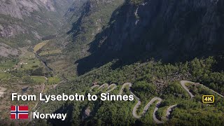 ROAD TRIP Norway  The stunning Road from LYSEBOTN to SINNES in 4K [upl. by Osana]