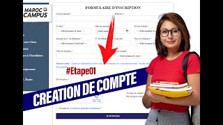 Inscription en ligne CAMPUS MAROC  Etape numero N°01 [upl. by Lasko]