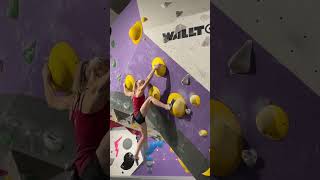 Janja Garnbret Climbs Yellow Slopers Easily [upl. by Yggam]