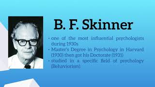 B F Skinners Concept of Behaviorism [upl. by Raines]