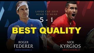 Federer v Kyrgios  Laver Cup 2019 FULL MATCH 6  50 FPS HD [upl. by Zoila967]