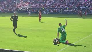 REFEREE COLLAPSES  COPA AMERICA  Canada v Peru  viewer discretion advsed [upl. by Enaenaj]