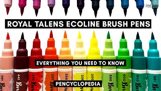 Ecoline Brush Pen Review  Honest Review  Full Pen Review and Swatches  Royal Talens Ecoline Pens [upl. by Haimes615]