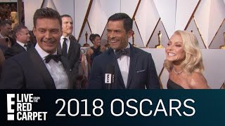 Kelly Ripa amp Mark Consuelos Have a 2018 Oscars Date Night  E Red Carpet amp Award Shows [upl. by Relyat]