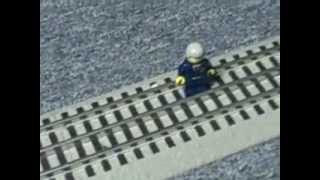 TRAIN RUNS OVER LEGO MAN [upl. by Eillo125]