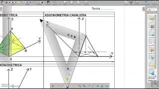 Assonometria cavaliera di piramide a base rettangolare [upl. by Adnaloj807]