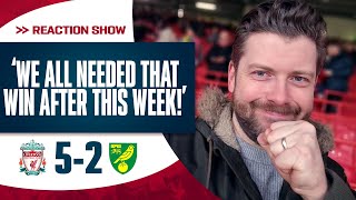 WE ALL NEEDED THAT WIN AFTER THIS WEEK LIVERPOOL 52 NORWICH CITY  MAYCH MATCH REACTION [upl. by Zeitler938]