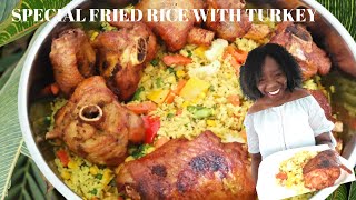 how to prepare fried rice with turkey  riz dinde et légumes sauté [upl. by Cammy925]