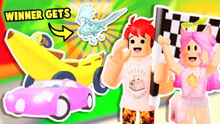 RACING for our DREAM PETS in Adopt Me Roblox w JaciPlays  JeffoRoblox [upl. by Aynotel]