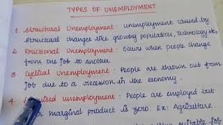 TNPSC  INDIAN ECONOMY  TYPES OF UNEMPLOYMENT [upl. by Duck]